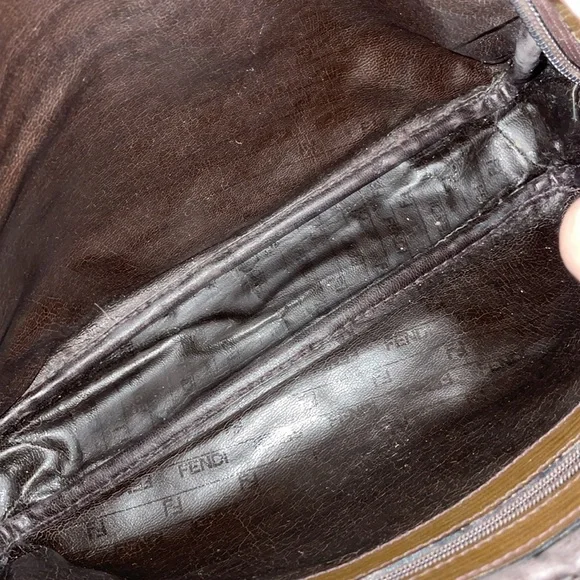 Green and Brown Men's Bag Fendi Vintage - Picture 7 of 15